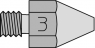 Vacuum nozzle, Round, Ø 2.5 mm, (L) 18 mm, DS 113 HM