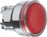 Pushbutton, illuminable, groping, waistband round, red, front ring silver, mounting Ø 22 mm, ZB4BW34