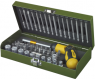 Ratchet screwdriver kit, PH1, PH2, PH3, PZ1, PZ2, PZ3, T8, T9, T10, T15, T20, T25, T27, T30, T40, HX2.5, HX3, HX4, HX5, HX6, 3 mm, 5.5 mm, 10 mm, Phillips/slotted/hexagonal/TORX/Pozidriv, 23104