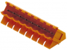 Pin header, 10 pole, pitch 5.08 mm, angled, orange, 1605610000