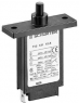 Circuit breaker, 1 pole, T characteristic, 10 A, 28 V (DC), 240 V (AC), faston plug 6.3 x 0.8 mm, mounting flange, IP40