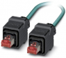 Network cable, RJ45 plug, straight to RJ45 plug, straight, Cat 5e, SF/UTP, PUR, 1 m, blue