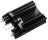 Extruded heatsink, 38.1 x 34.9 x 12.7 mm, 11 K/W, black anodized