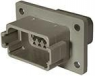 Socket, 12 pole, straight, 2 rows, gray, DT04-12PA-L012