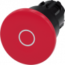 Mushroom pushbutton, unlit, latching, waistband round, red, mounting Ø 22.3 mm, 3SU1000-1BA20-0AD0