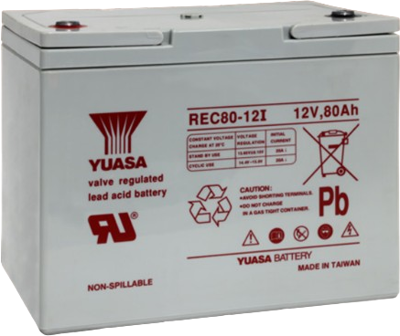 REC 80-12 Yuasa Lead-Acid Batteries, Lithium-Ion Batteries