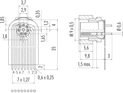 09 0478 65 07 binder Other Circular Connectors Image 2