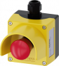 AS-Interface enclosure, 1 emergency stop pushbutton, protective collar, 1 Form B (N/C), 3SU1851-0NB10-4GC2