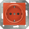 German schuko-style socket, orange, 16 A/250 V, Germany, IP20, 5UB1513