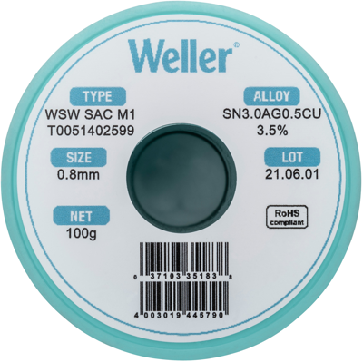 WSW SAC M1 0,8MM 100G Weller Solder Wires Image 3