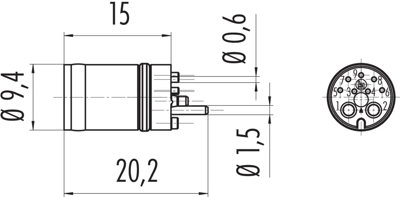 86 7047 0000 00009 binder Sensor-Actuator Connectors Image 2