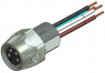 Sensor actuator cable, M8-flange socket, straight to open end, 4 pole, 0.2 m, PVC, gray, 3 A, 42-01001