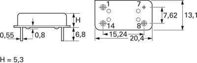 O- 1,843200M-AQO 14-50-5,0-A Auris Oscillators