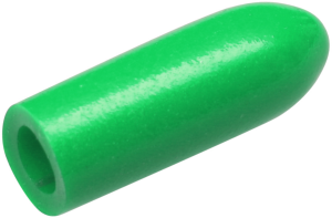 Snap-on lever cap, cylindrical, Ø 3.5 mm, (H) 11 mm, green, for toggle switch, U273
