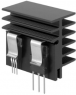 Extruded heatsink, 84 x 30 x 45 mm, 5.7 to 2.2 K/W, black anodized