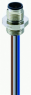 Plug, M12, 4 pole, solder connection, screw locking, straight, 11628