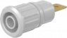 4 mm socket, flat plug connection, mounting Ø 12.2 mm, CAT III, CAT IV, white, 49.7073-29