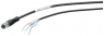 Sensor actuator cable, M12-cable socket, straight to open end, 4 pole, 5 m, TPE-U, black, 6GT2891-4LH50
