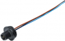 Sensor actuator cable, M12-flange plug, straight to open end, 4 pole, 0.2 m, 4 A, 76 4631 0011 00004-0200
