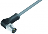 Sensor actuator cable, M12-cable plug, angled to open end, 3 pole, 2 m, PVC, gray, 4 A, 77 3527 0000 20703-0200