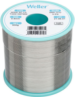 WSW SC L0 0,8MM 500G Weller Solder Wires Image 1