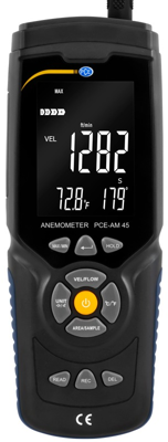 PCE-AM 45 PCE Instruments Anemometers, Gas and Pressure Measuring Instruments Image 3