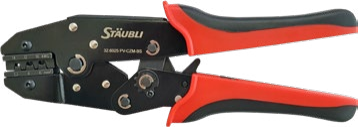 Crimping plier for PV connectors, 2.5-6.0 mm², AWG 14-10, Stäubli Electrical Connectors 32.6025