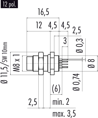 86 6119 1100 00012 binder Sensor-Actuator Connectors Image 2