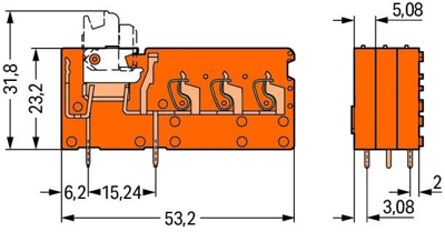 742-158 WAGO PCB Terminal Blocks Image 2