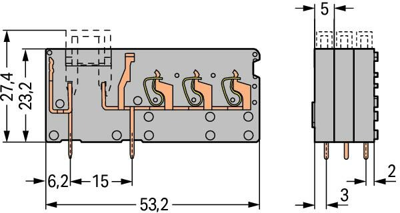 742-163 WAGO PCB Terminal Blocks Image 2