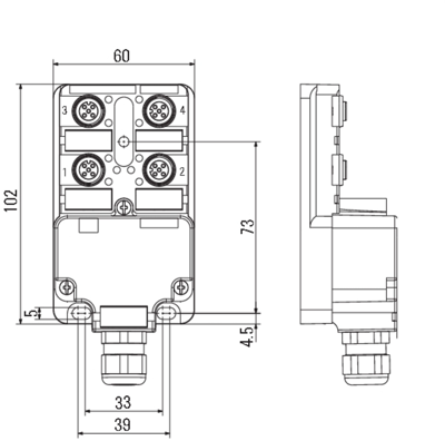 1806010000 Weidmüller Sensor-Actuator Distribution Boxes Image 2