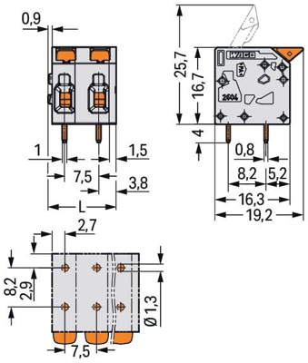 2604-1311 WAGO PCB Terminal Blocks Image 2