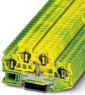 Protective conductor double level terminal, spring balancer connection, 0.08-6.0 mm², 6 kV, yellow/green, 3036039