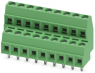 PCB terminal, 18 pole, pitch 3.81 mm, AWG 26-16, 8 A, screw connection, green, 1708107