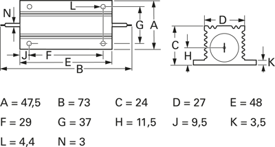 RB75 5% 150R ATE ELECTRONICS Wirewound Resistors