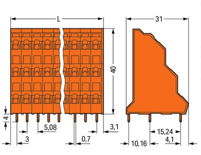 737-304 WAGO PCB Terminal Blocks Image 2