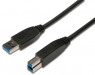 USB 3.0 Adapter cable, USB plug type A to USB plug type B, 1.8 m, black