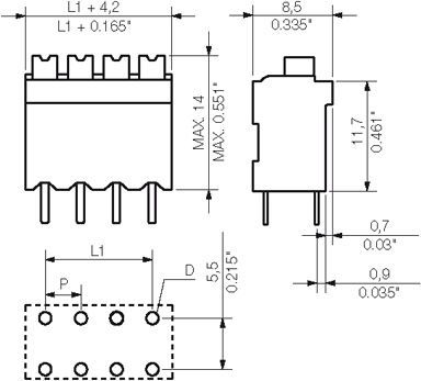 1825880000 Weidmüller PCB Terminal Blocks Image 3