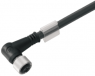 Sensor actuator cable, M12-cable socket, angled to open end, 4 pole, 15 m, PUR, black, 4 A, 1808971500