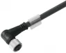 Sensor actuator cable, M12-cable socket, angled to open end, 5 pole, 10 m, PUR, black, 4 A, 1906541000