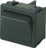 Rocker switch, black, 2 pole, On-On, Changeover switch, 10 (4) A/250 VAC, 6 (4) A/250 VAC, IP40, unlit, unprinted