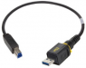 USB 3.0 connecting cable, PushPull (V4) type A to USB plug type B, 5 m, black