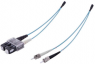 FO duplex patch cable, SC to 2x ST, 3 m, OM3, multimode 50/125 µm