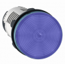 Signal light, illuminable, waistband round, blue, mounting Ø 22 mm, XB7EV06BP