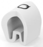 PVC cable maker, imprint "Q", (L) 4.5 mm, max. bundle Ø 5.7 mm, white, EC5776-000