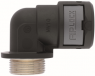 90° hose fitting, PG36, polyamide, IP66/IP67/IP68/IP69, black, (L) 93.4 mm