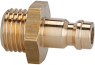 Nipple for couplings NW 5, blank brass, G 1/4 AG,SW 17