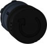Pushbutton, unlit, latching, waistband round, black, front ring black, mounting Ø 22 mm, ZB5AS42