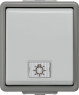 Surface mounted moist room off switch, gray, 250 V (AC), 10 A, IP44, 5TA4711