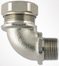 90° compression fitting, M20, 20 mm, IP65, metal